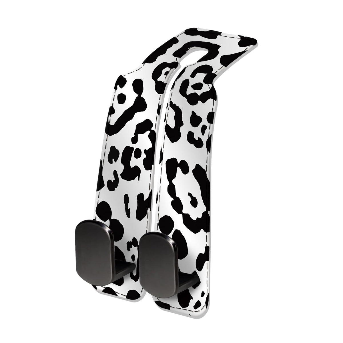 Car Seat Headrest Hook, Universal Leather Cute Hanger Holder Hook, Storage Organizer Interior Accessories for Purse Bags Handbag Cute Retro Flower Skulls