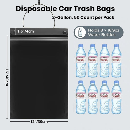 100 Count Recycled PE Disposable Car Trash Bags