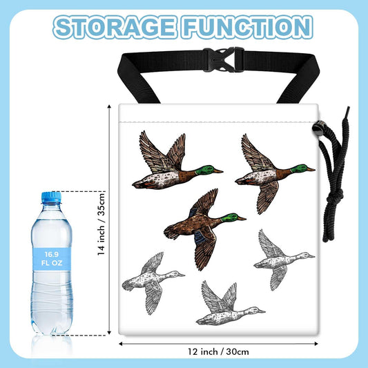 Wild Ducks Car Trash Bag - Waterproof Car Trash Bag Hanging Leakproof Car Garbage Bag - Washable Reusable Trash Bag for Car Interior Hanging Organizer Storage Vehicle Travelling Camping