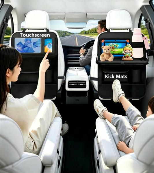 TCJJ Car Seat Organizer Backseat Kick Mats Oxford Back Seat Protector