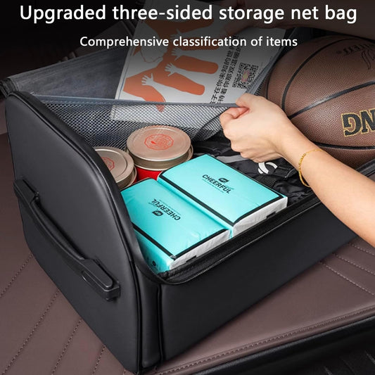 TOPABYTE Car Trunk Organizer with Lid Capacity Collapsible Bag Black, Small