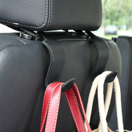 4-Pack Car Headrest Hooks Holds 55lbs Seat Storage Organizer for Bags