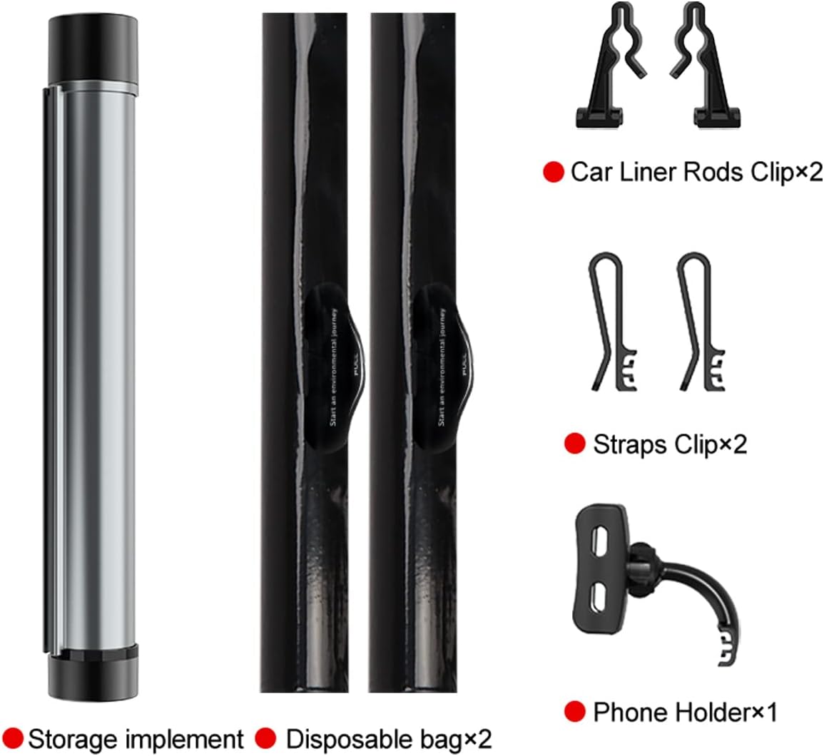 Car Trash Bag with Dispenser&Phone Holder