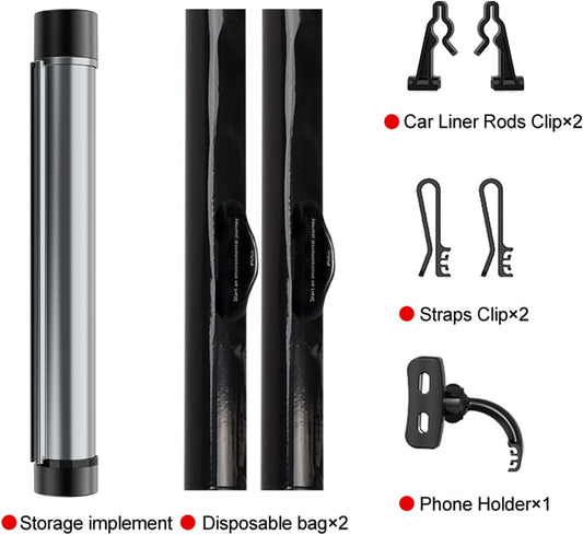 Car Trash Bag with Dispenser&Phone Holder