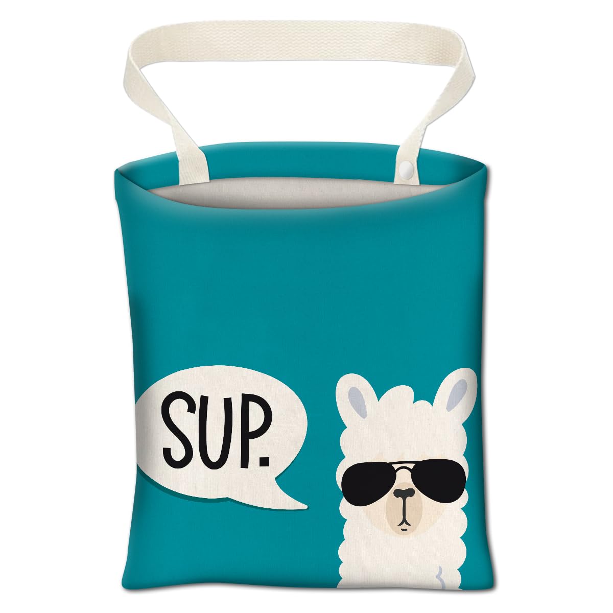 Cute Car Trash Bag, Hanging Car Organizer, 5L Capacity, Turquoise