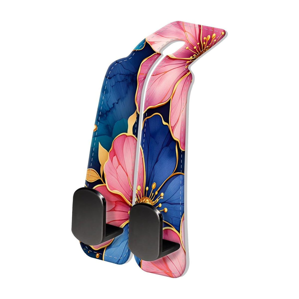 PU Leather Car Seat Hook, Storage Headrest Hanger, Cute Car Backseat Organizer, Car Hooks For Purses and Bags, Butterfly Rose