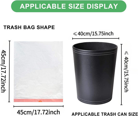 Small Trash Bags Bathroom 2 Gallon - Drawstring Kitchen Garbage Bag 125 Count Clear White Mini Unscented Strong Durable Bulk Wastebasket Plastic Liners for Car Office Can
