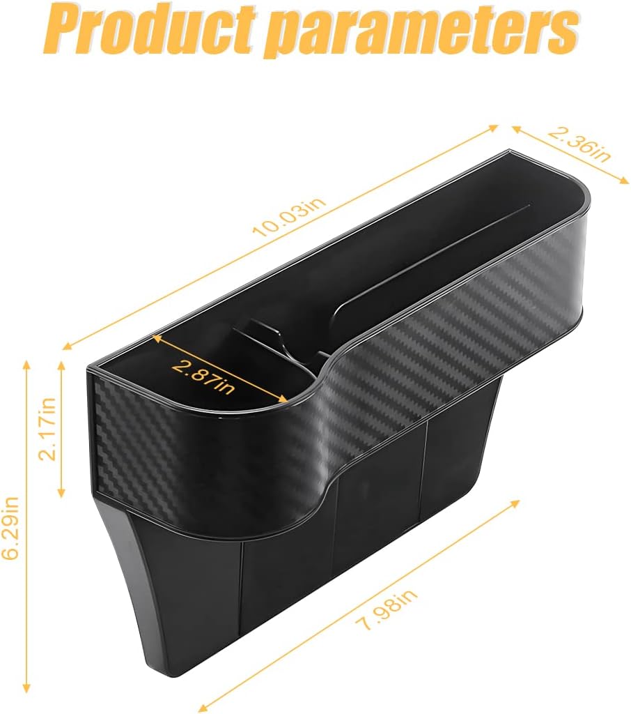 Moly Magnolia 2 Pack Seat Gap Organizers with Cup Holder and USB Charger