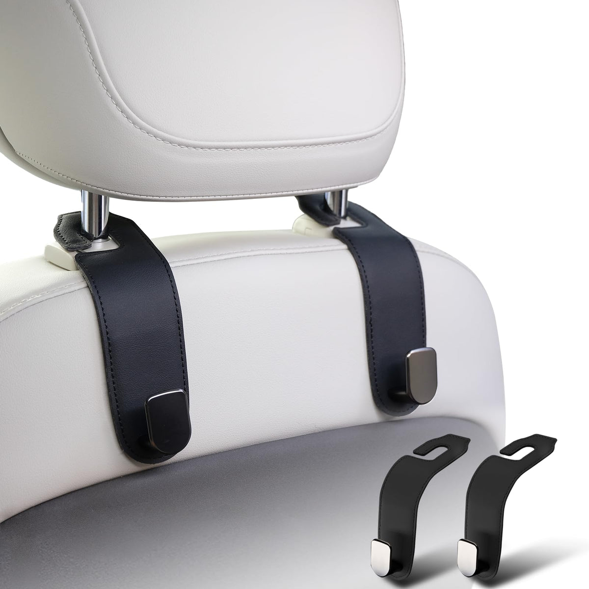 Car Purse Holder,2 Pack Leather Car Purse Hook,Car Organization Accessories