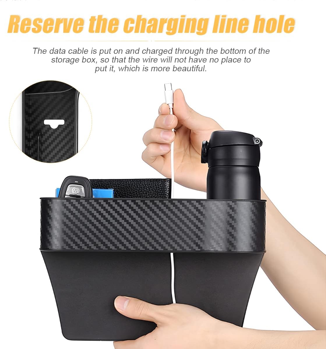 Moly Magnolia 2 Pack Seat Gap Organizers with Cup Holder and USB Charger