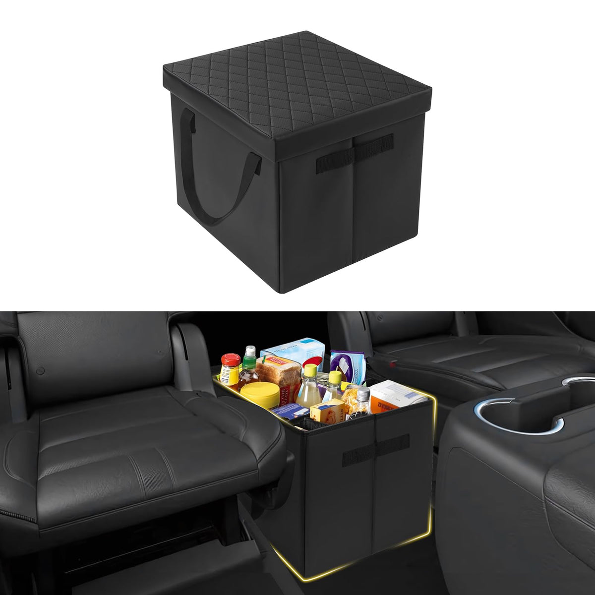 Mixsuper Liner Car Seat Organizer for 2026 Hyundai Palisade LX3, Console Organizer Backseat Box for Palisade LX3, Supplies Dog Box Storage Bin Travel Accessories