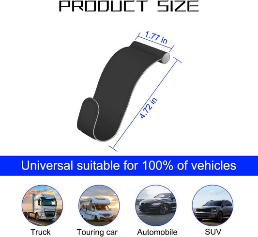 Bittwee 2PCS Car Glove Box Hooks Passenger Storage Hangers Black