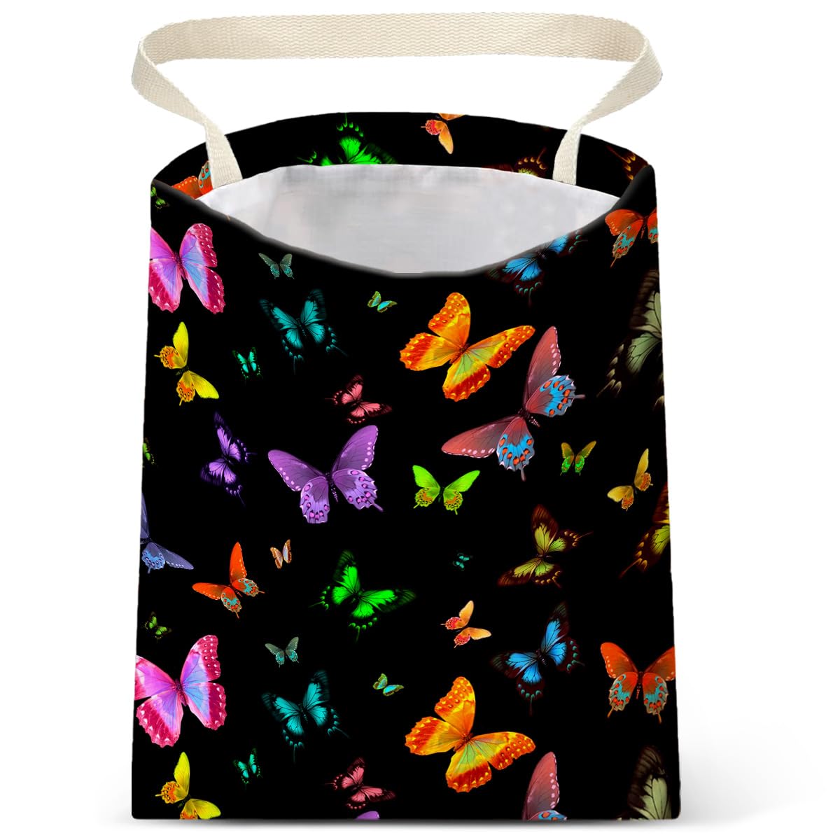 Car Trash Bag Hanging No Snap Small Garbage Bag for Car Back Seat Cute Printed One-handed Strap Trash Bags Car Accessories-Mountain Moon Lake Car Trash Bags