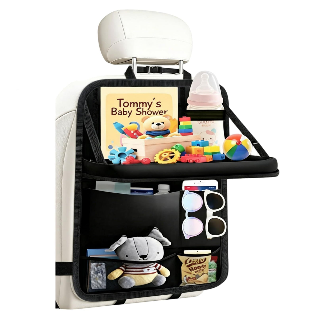 TCJJ Car Seat Organizer Backseat Kick Mats Oxford Back Seat Protector