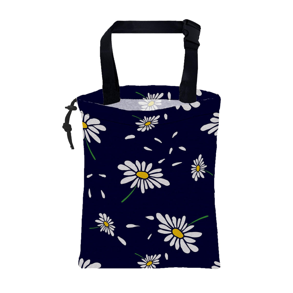 Car Garbage Bag Purple Lavender Flowers Drawstring Car Trash Bag Hanging for Back Seat with Adjustable Buckle Canvas Vehicle Trash Can Easy-to-Install