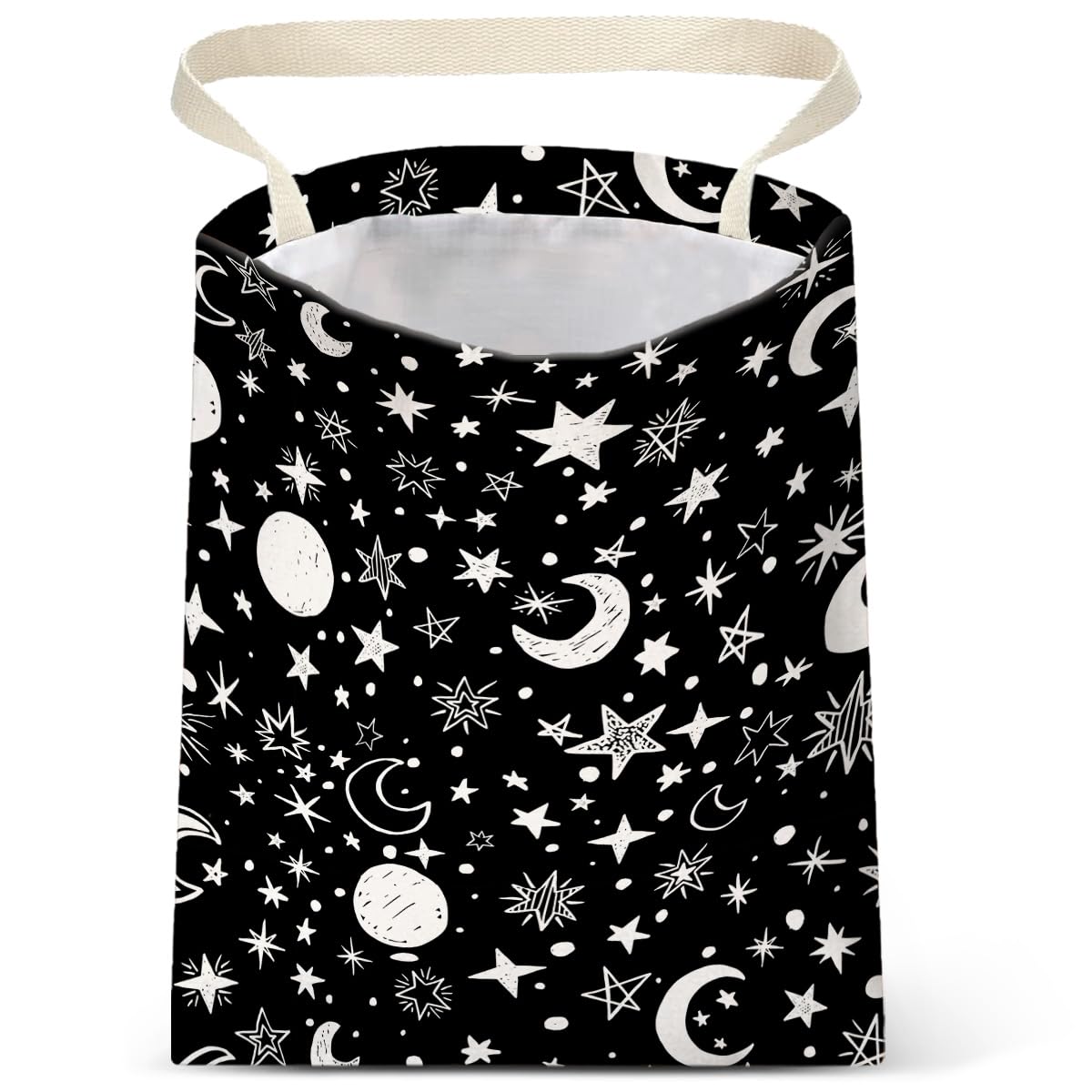 Car Trash Bag Hanging No Snap Small Garbage Bag for Car Back Seat Cute Printed One-handed Strap Trash Bags Car Accessories-Mountain Moon Lake Car Trash Bags