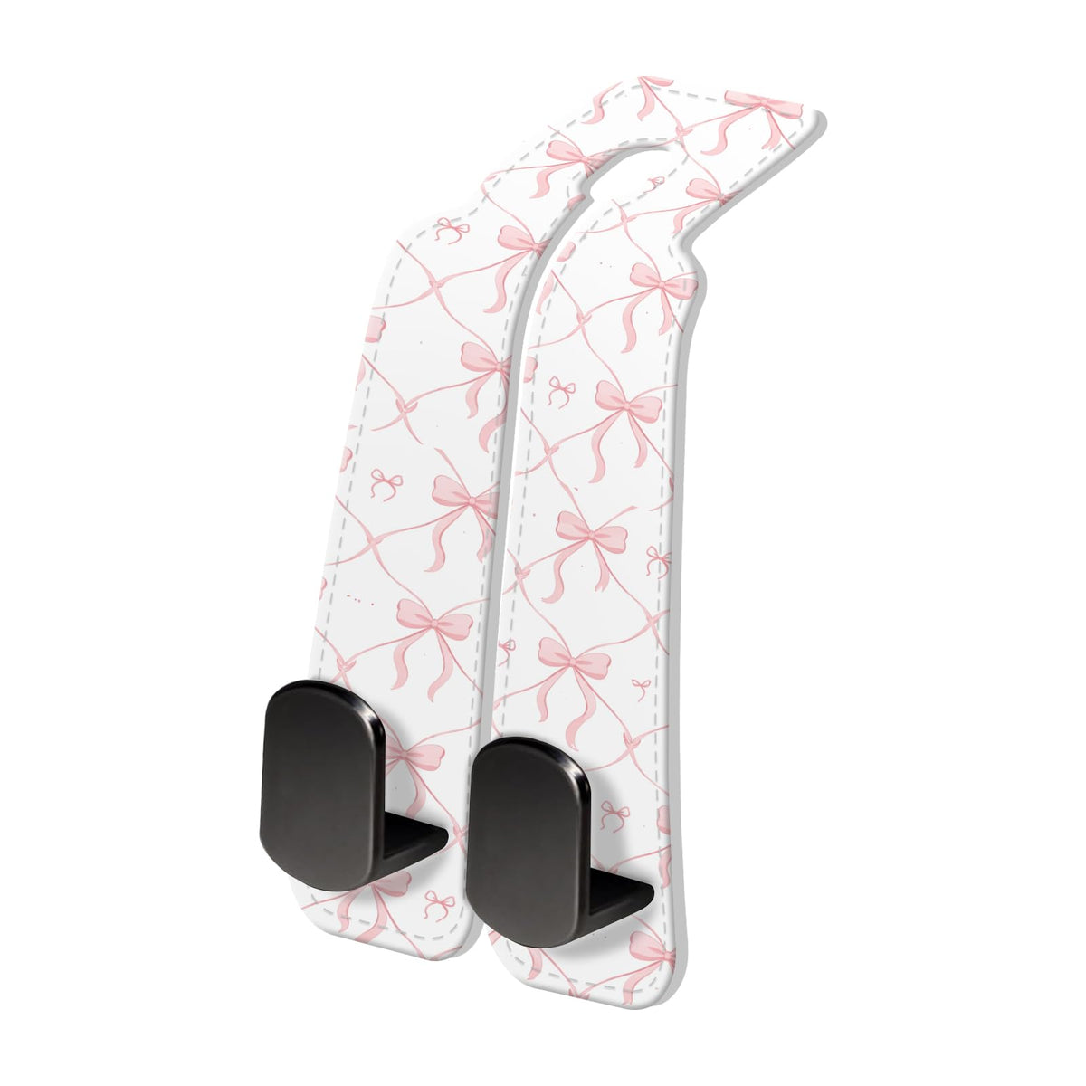 PU Leather Car Seat Hook, Storage Headrest Hanger, Cute Car Backseat Organizer, Car Hooks For Purses and Bags, Butterfly Rose
