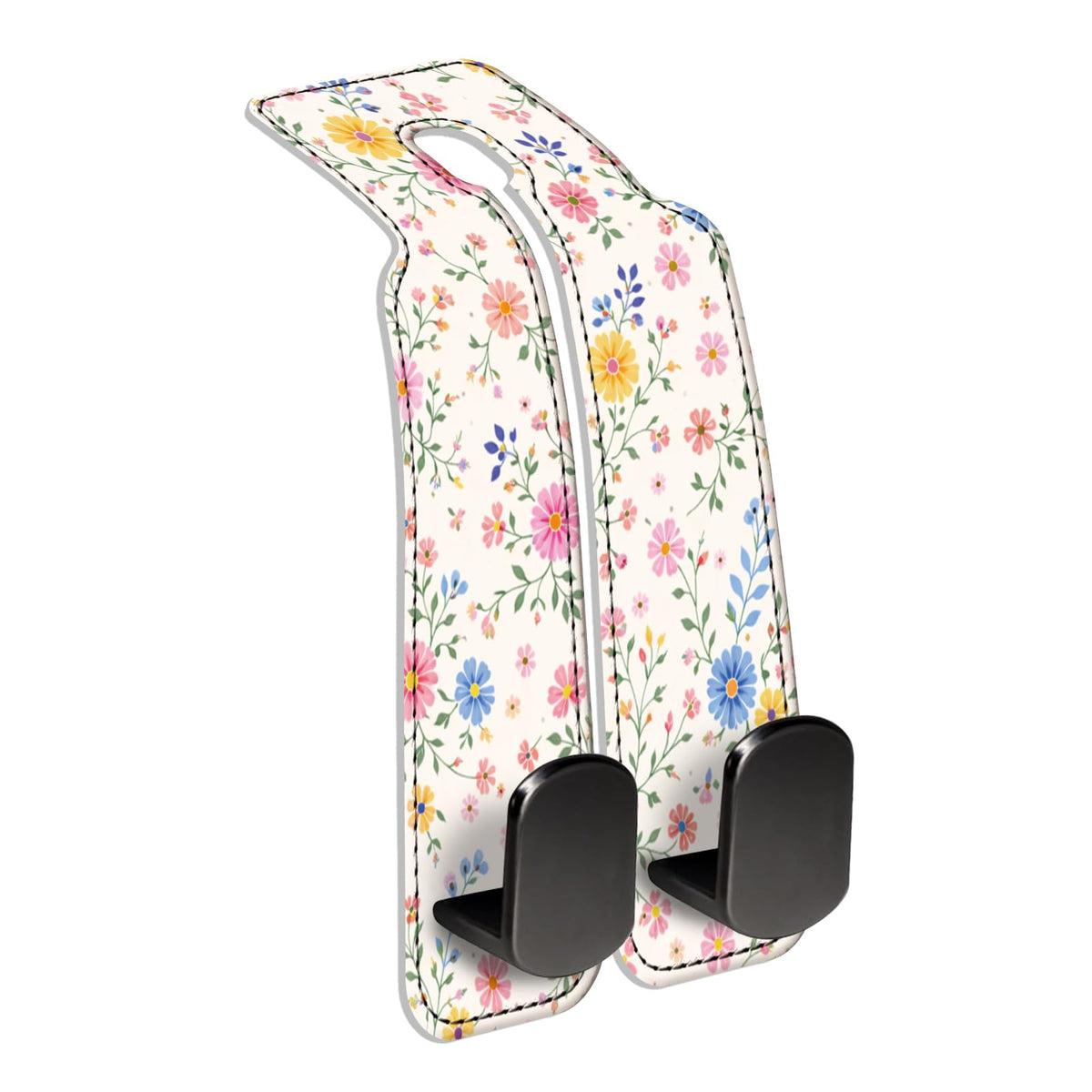 Car Seat Back Storage Hook, Funny Car Purse Hook, Cute Vehicle Storage Organizer for Purses Handbags Boho Cute Floral
