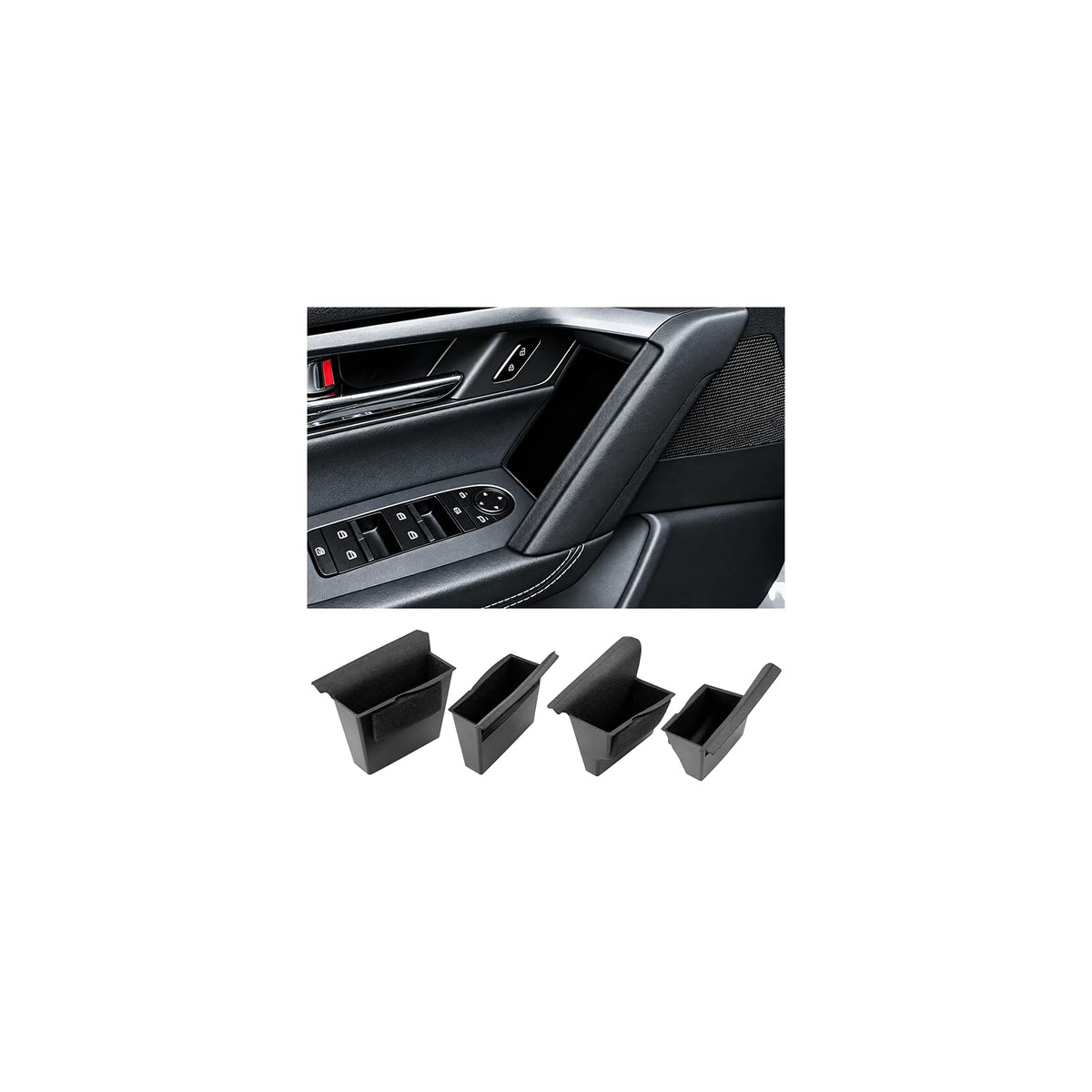 For 2026 Toyota RAV4 Center Console Passenger Glove Box Divider Organizer ABS Material Easy to Pick Up&Install, 6th Gen Hybrid&Plug-in Hybrid Interior Accessories