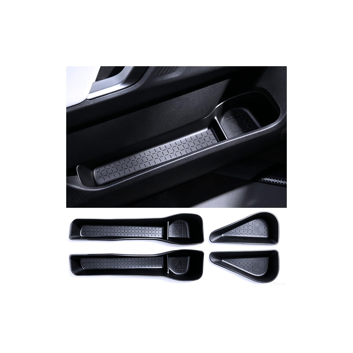 For 2026 Toyota RAV4 Center Console Passenger Glove Box Divider Organizer ABS Material Easy to Pick Up&Install, 6th Gen Hybrid&Plug-in Hybrid Interior Accessories