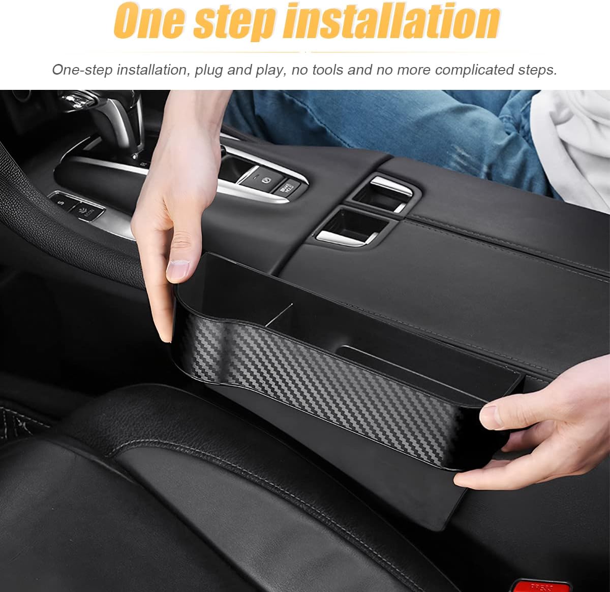 Moly Magnolia 2 Pack Seat Gap Organizers with Cup Holder and USB Charger