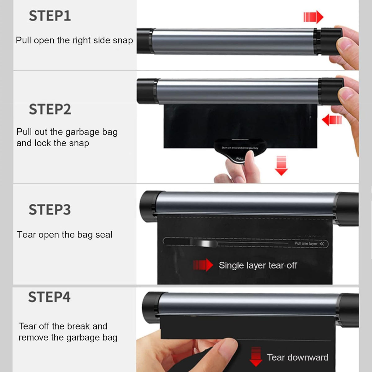 Car Trash Bag with Dispenser&Phone Holder
