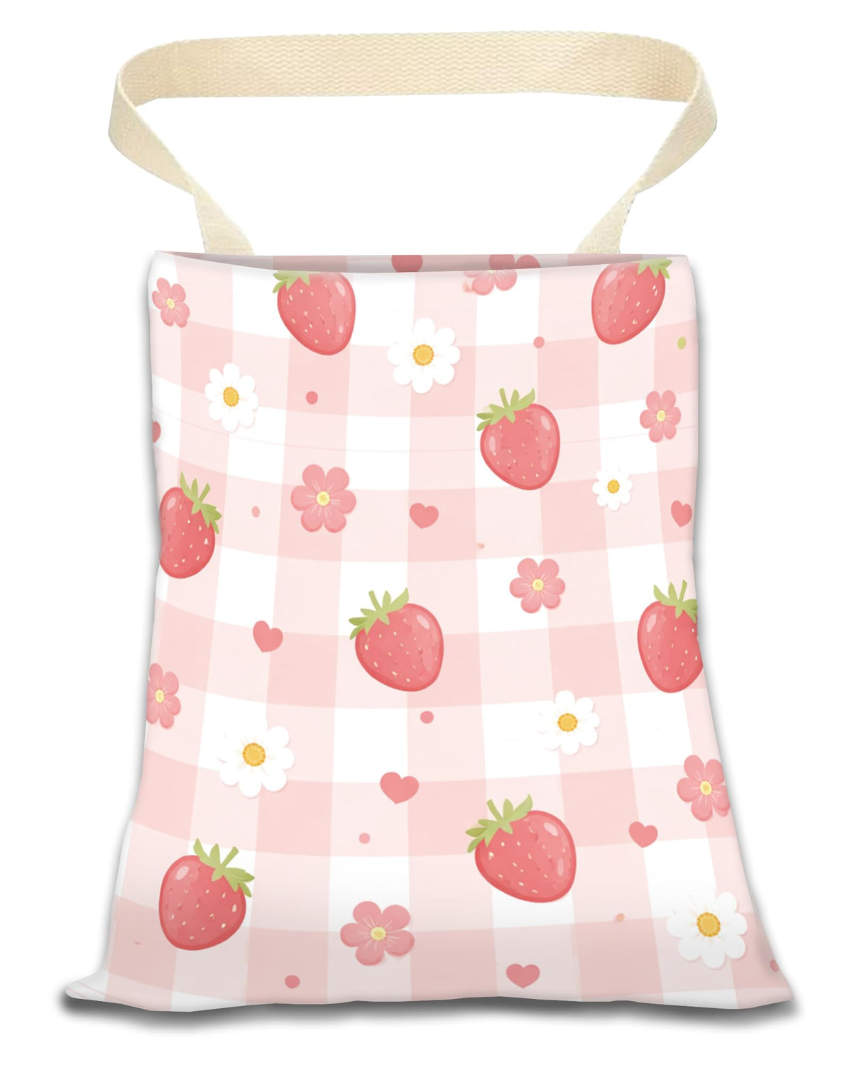 Car Trash Can, Durable Hanging Car Trash Garbage Bag, Cute Automotive Garbage Cans Organizer, Cute Pink Red Flower