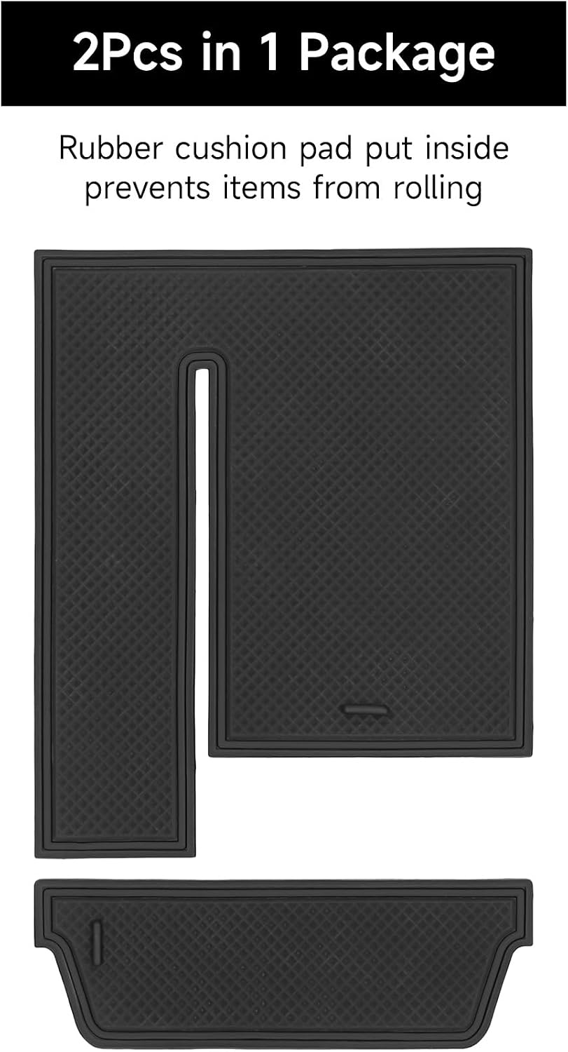 Center Console Organizer Tray Compatible with Mazda 2020-2026 CX-30 CX30 Accessories Armrest Storage Box ABS Console Insert Tray Container (Black Mat)