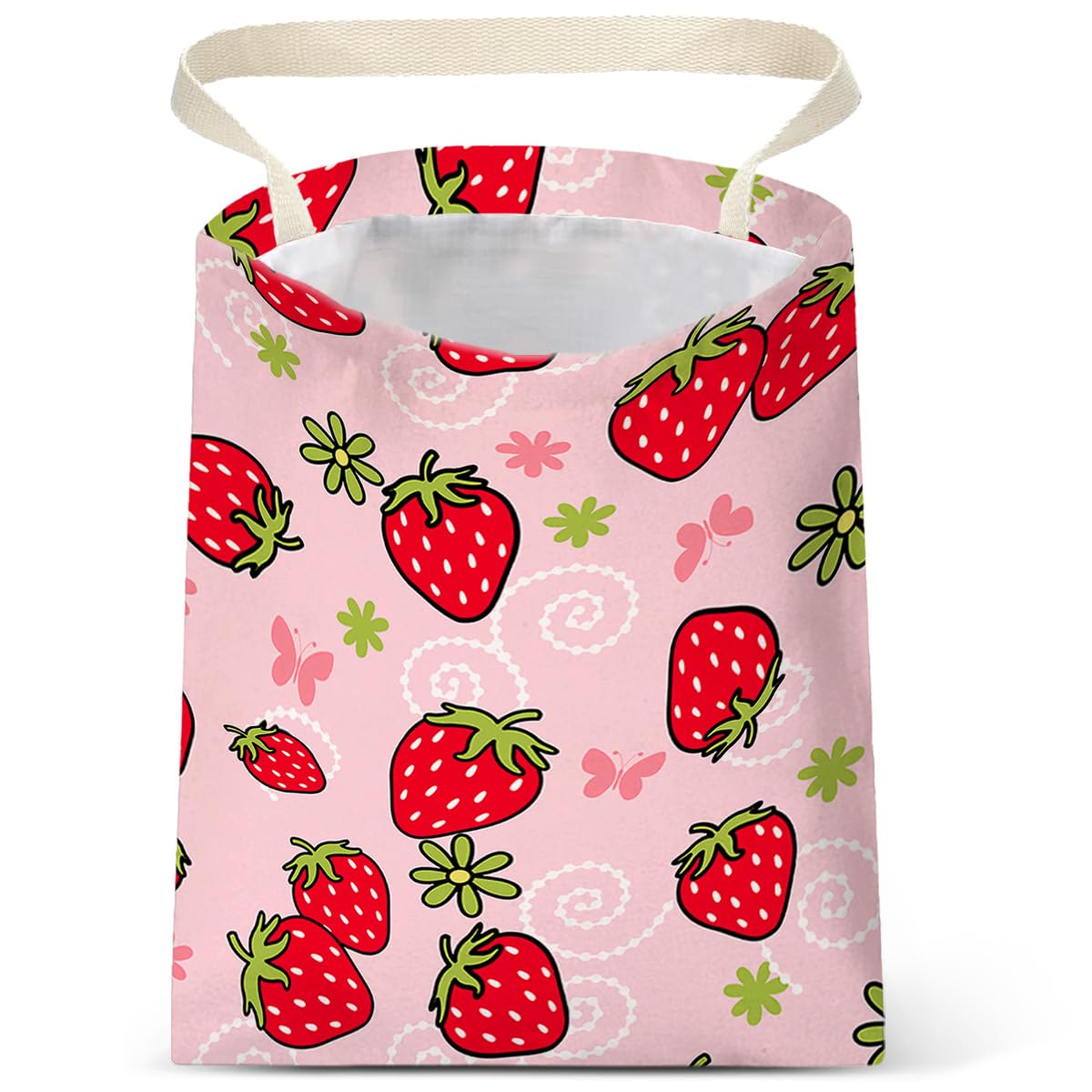 Car Trash Bag Hanging No Snap Small Garbage Bag for Car Back Seat Cute Printed One-handed Strap Trash Bags Car Accessories-Mountain Moon Lake Car Trash Bags
