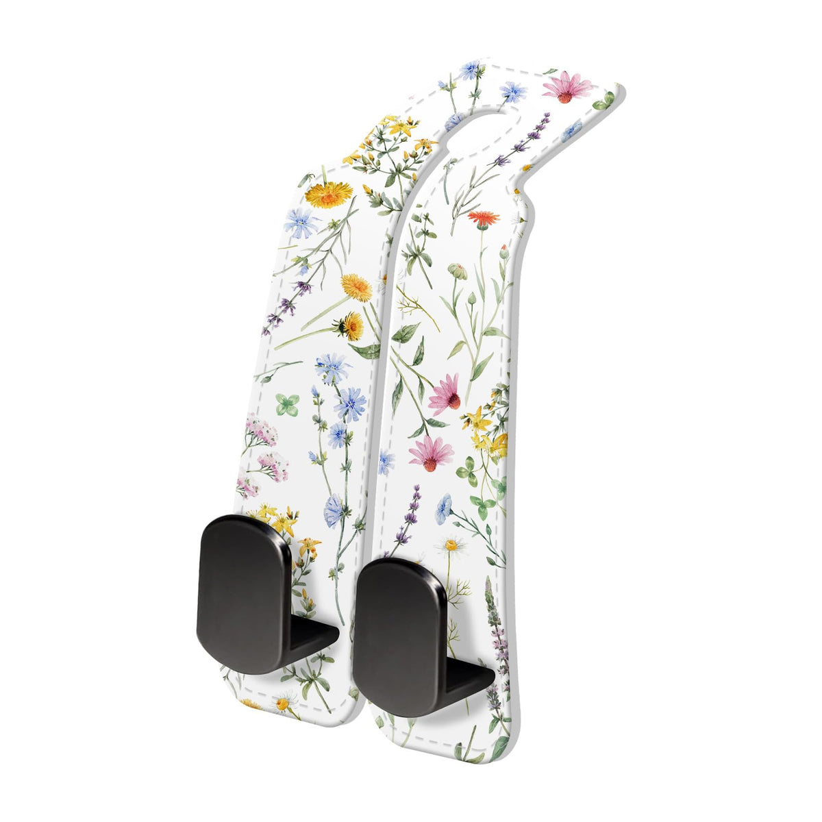 PU Leather Car Seat Hook, Storage Headrest Hanger, Cute Car Backseat Organizer, Car Hooks For Purses and Bags Cute Brown Cartoon Owls