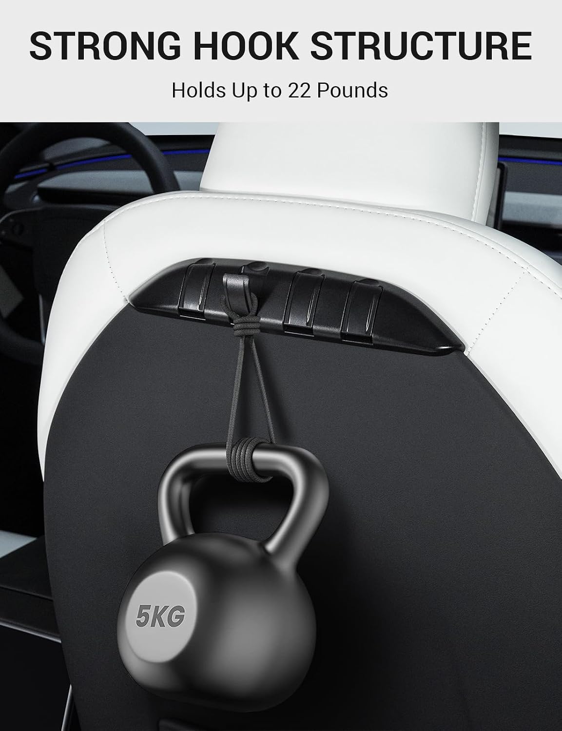 Motrobe 2PCS Foldable Seat Back Hooks for Tesla Model Y/3/S 2017-2026