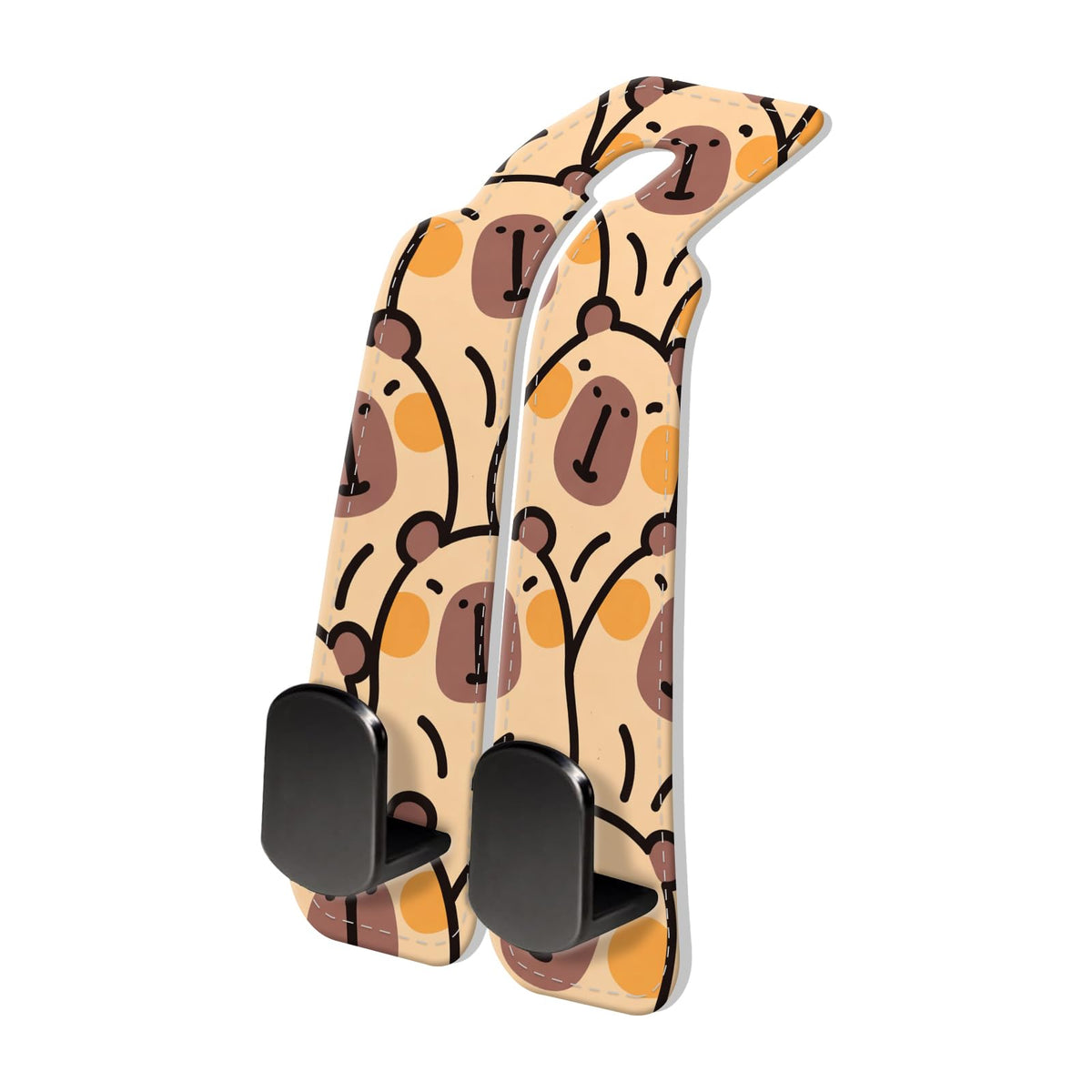PU Leather Car Seat Hook, Storage Headrest Hanger, Cute Car Backseat Organizer, Car Hooks For Purses and Bags, Butterfly Rose