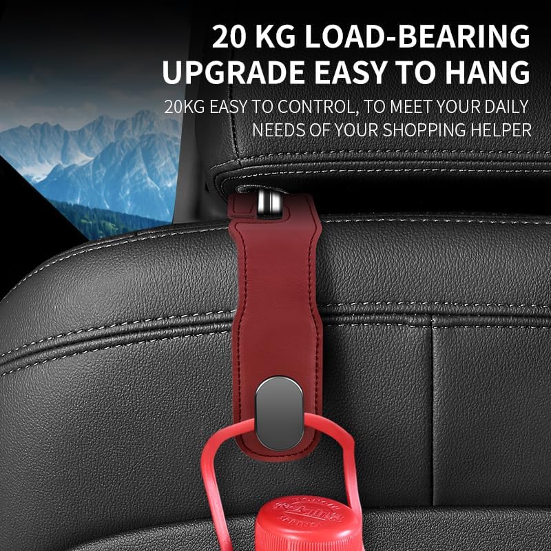 Universal Car Seat Back Storage Hook, Premium Stitched