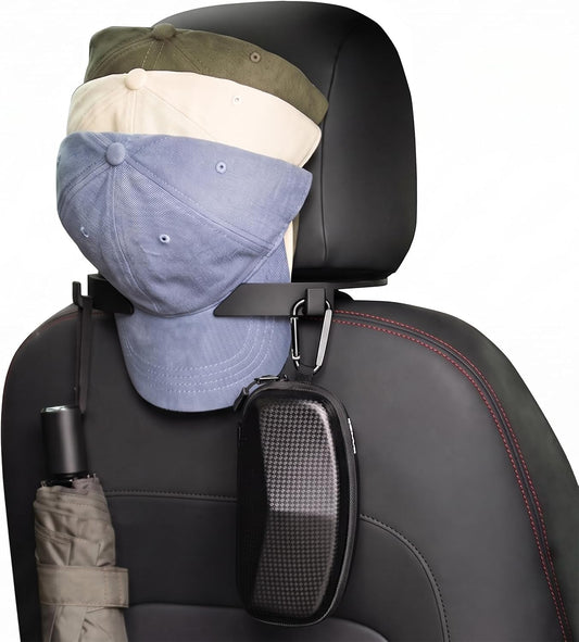 Headrest Hat Holder for Cars & Trucks, Holds 5 Caps