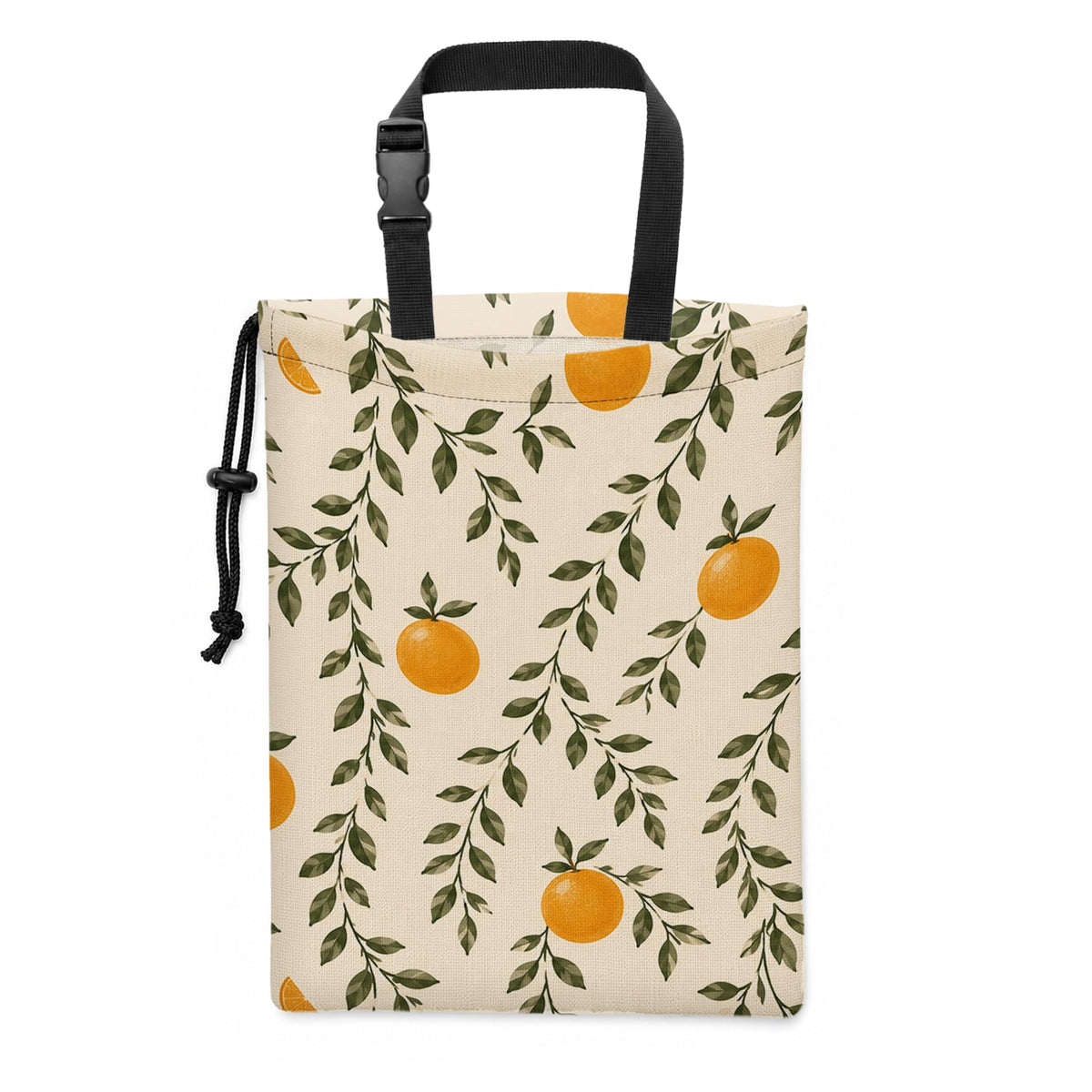 Vintage Sage Green Floral Car Trash Bag Hanging, 11x13Inch