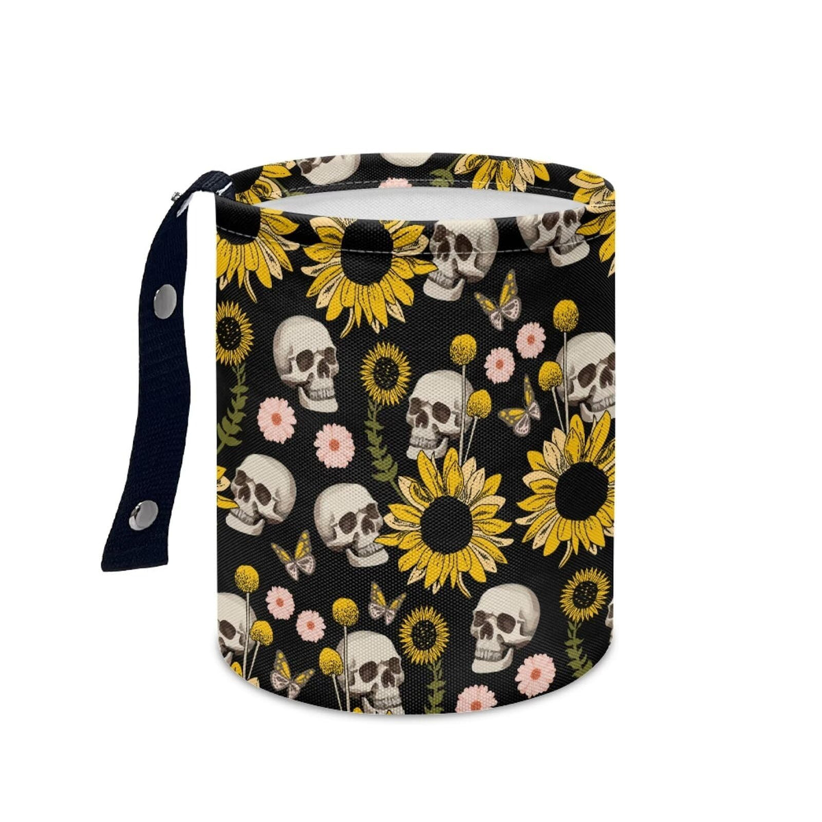 Boho Flowers Car Trash Can Waterproof Auto Vehicle Garbage Organizer Bag Hanging Car Waste Basket Holder for Front Seat Back, Seat, Floor, Headrest