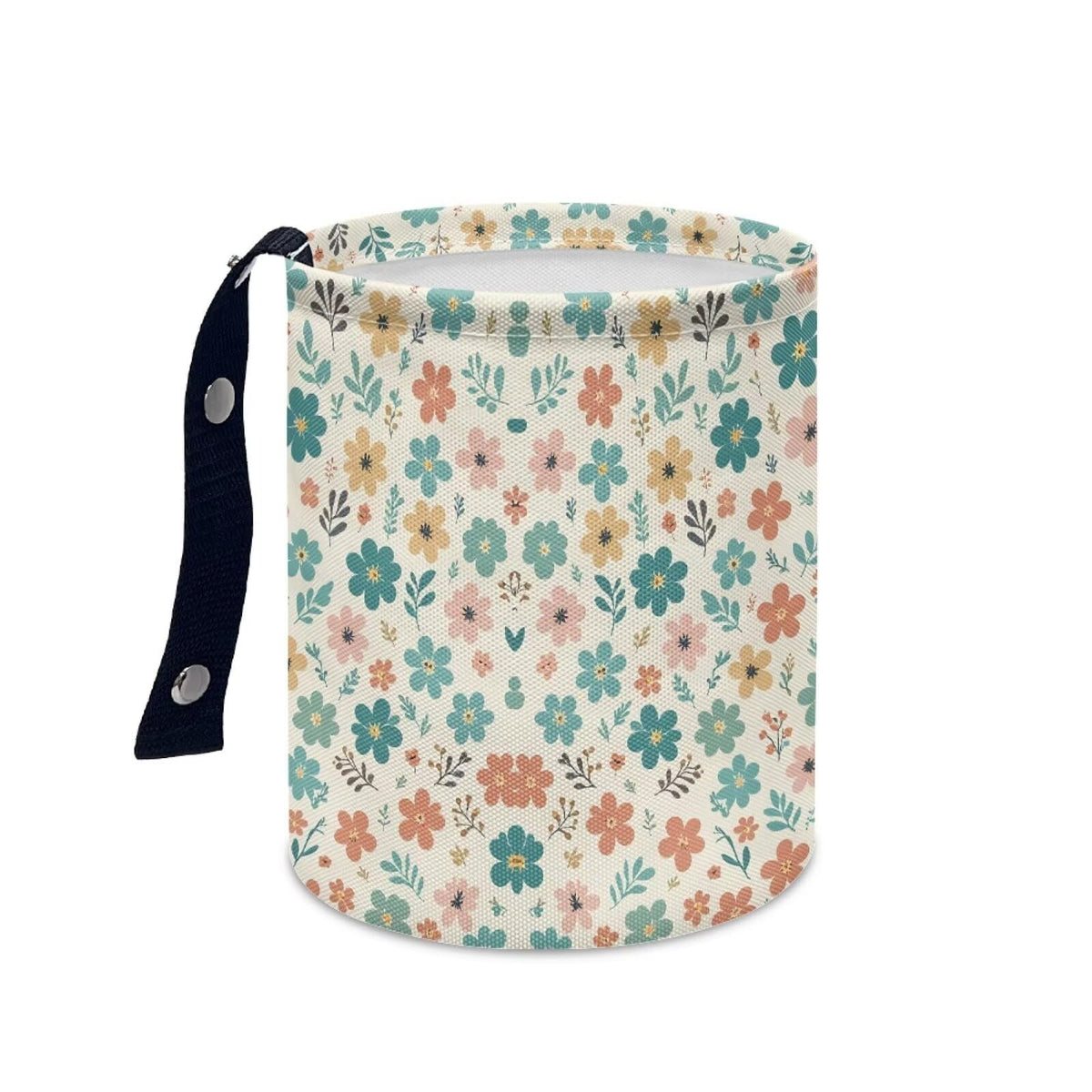 Boho Flowers Car Trash Can Waterproof Auto Vehicle Garbage Organizer Bag Hanging Car Waste Basket Holder for Front Seat Back, Seat, Floor, Headrest