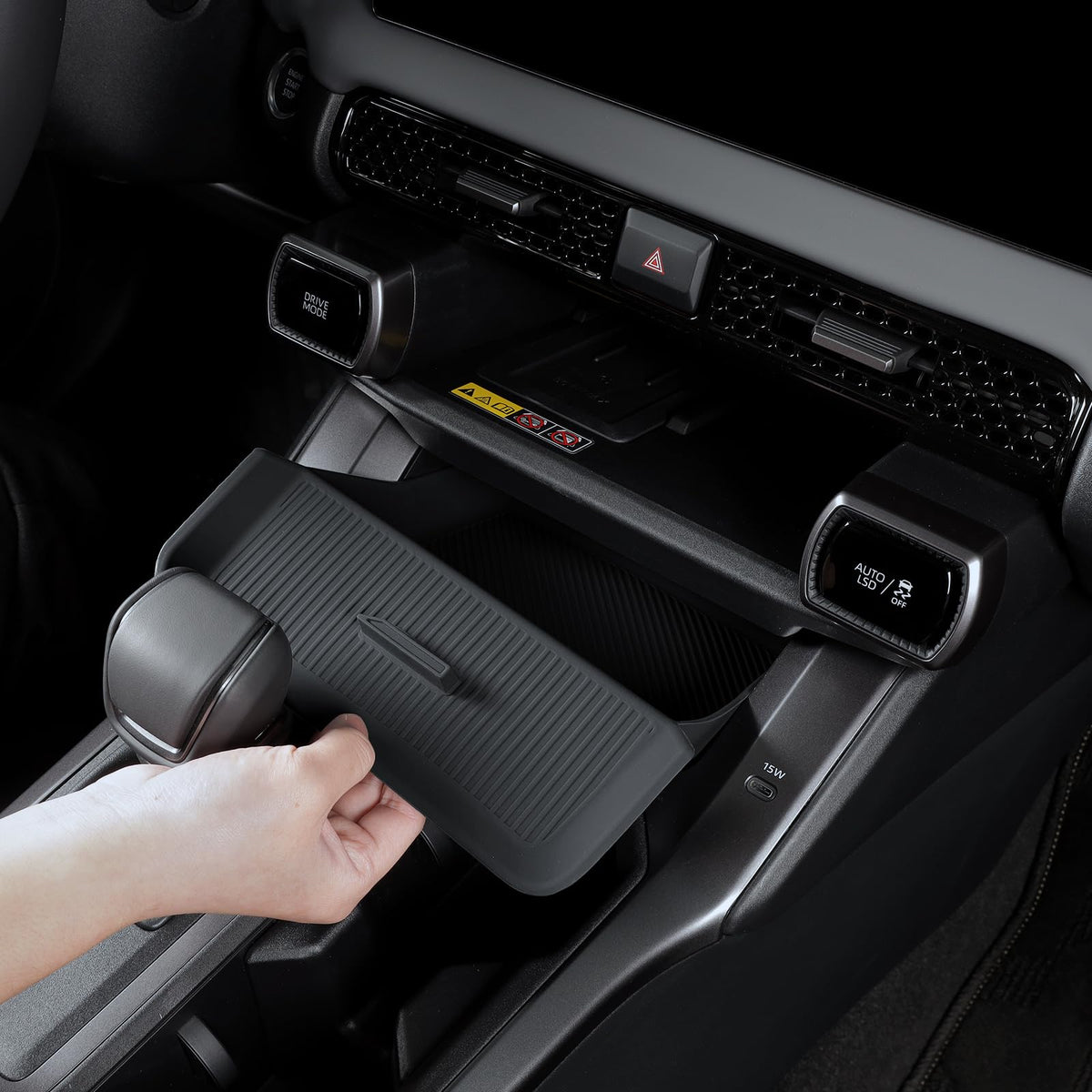 For 2026 Toyota RAV4 Center Console Passenger Glove Box Divider Organizer ABS Material Easy to Pick Up&Install, 6th Gen Hybrid&Plug-in Hybrid Interior Accessories