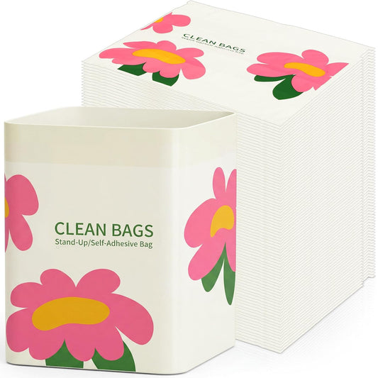 Sabary 60 Pcs Disposable Car Garbage Bin Bags, Seal Vomit Trash for Car