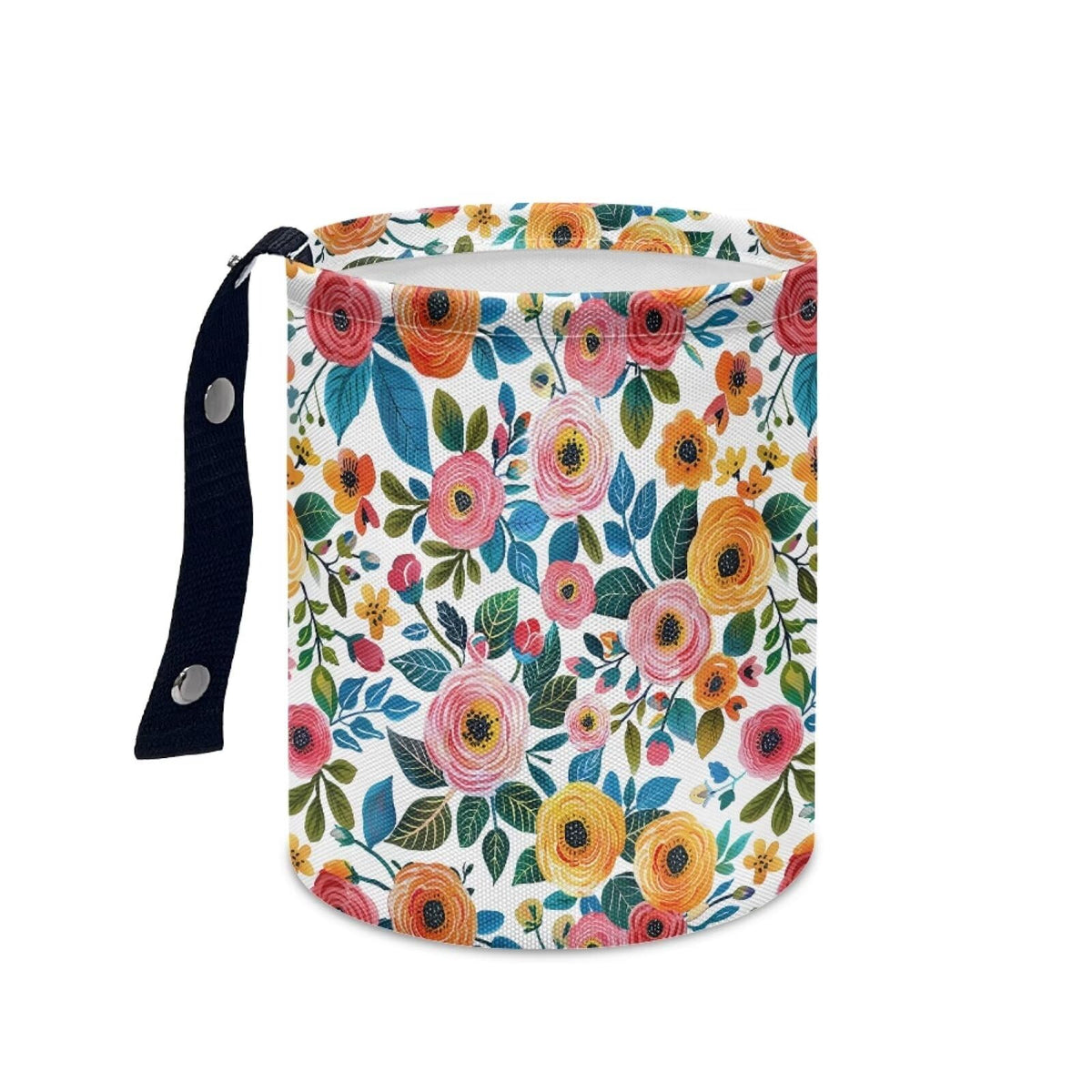 Boho Flowers Car Trash Can Waterproof Auto Vehicle Garbage Organizer Bag Hanging Car Waste Basket Holder for Front Seat Back, Seat, Floor, Headrest