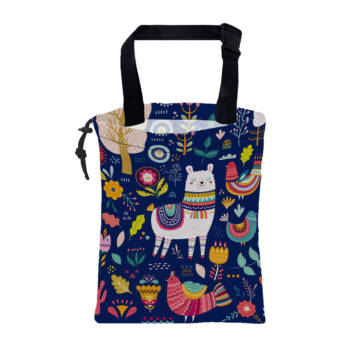 Car Garbage Bag Vintage Groovy 70s Floral Drawstring Car Trash Bag Hanging for Back Seat with Adjustable Buckle Canvas Vehicle Trash Can Easy-to-Install