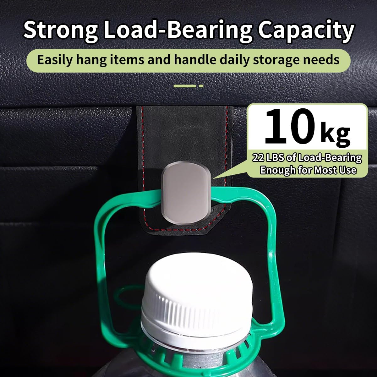 2PCS Car Co-Pilot Glove Box Organizer Hooks, Anti-Scratch Passenger Glovebox Storage Hangers, Universal Hanging Hook for Purses Bags Umbrellas (Black)