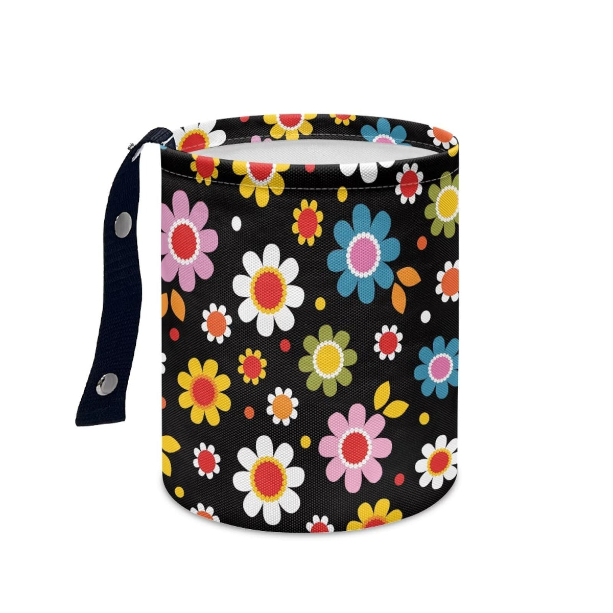 Boho Flowers Car Trash Can Waterproof Auto Vehicle Garbage Organizer Bag Hanging Car Waste Basket Holder for Front Seat Back, Seat, Floor, Headrest