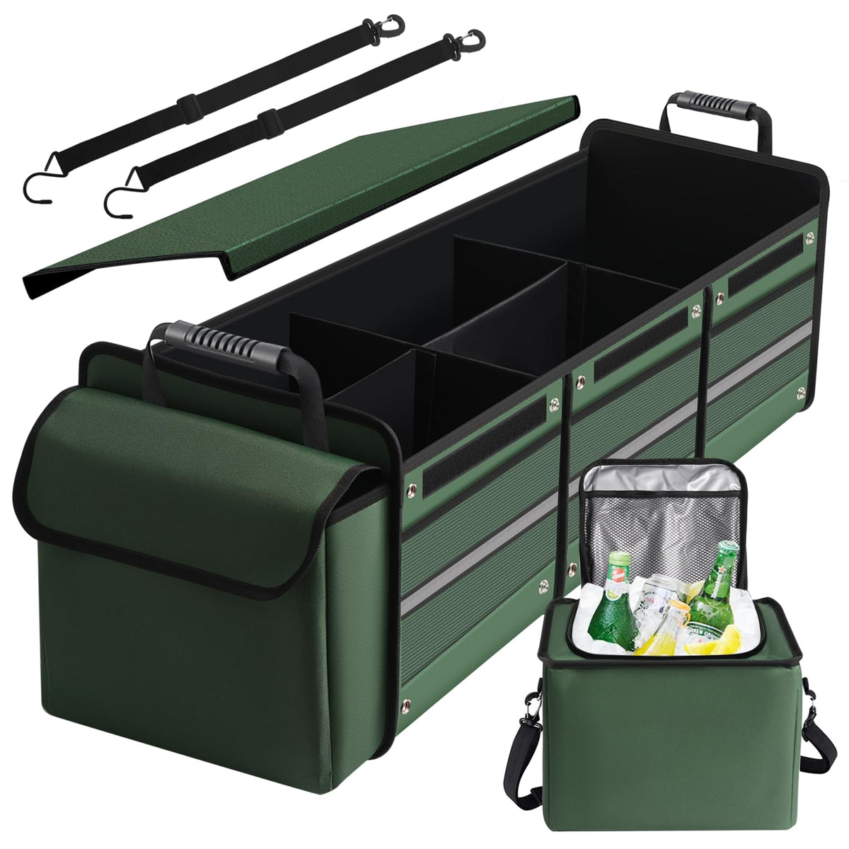 Car Trunk Organizer,Heavy Duty Collapsible 95 L Capacity Car Trunk Storage