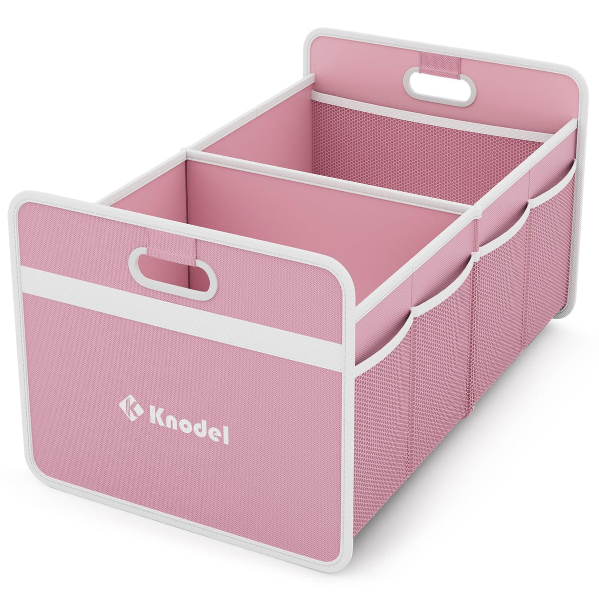 K KNODEL 3 Compartments Trunk Organizer for Car and Sedan (Large, Black)