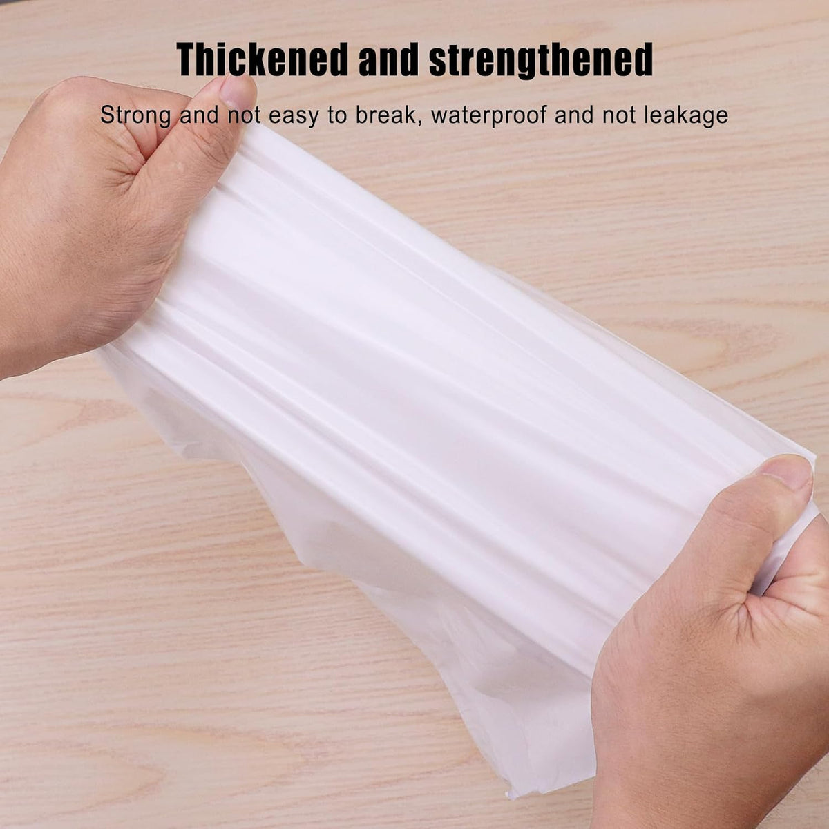 Disposable Car Trash Bags, 100 Pack Car Garbage Bag Hanging, Self Adhesive Cleaning Bags for Cars, Kitchens, Bedrooms, Offices, During Travel and Camping (9.8 * 12.2 Inches), White