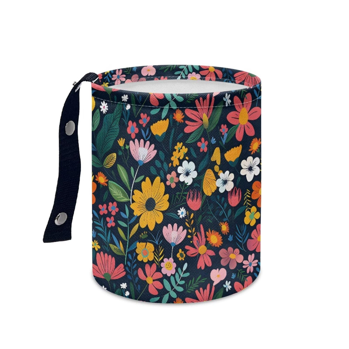 Boho Flowers Car Trash Can Waterproof Auto Vehicle Garbage Organizer Bag Hanging Car Waste Basket Holder for Front Seat Back, Seat, Floor, Headrest