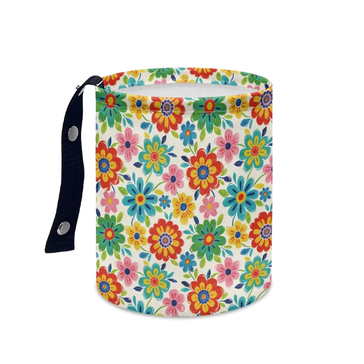Boho Flowers Car Trash Can Waterproof Auto Vehicle Garbage Organizer Bag Hanging Car Waste Basket Holder for Front Seat Back, Seat, Floor, Headrest