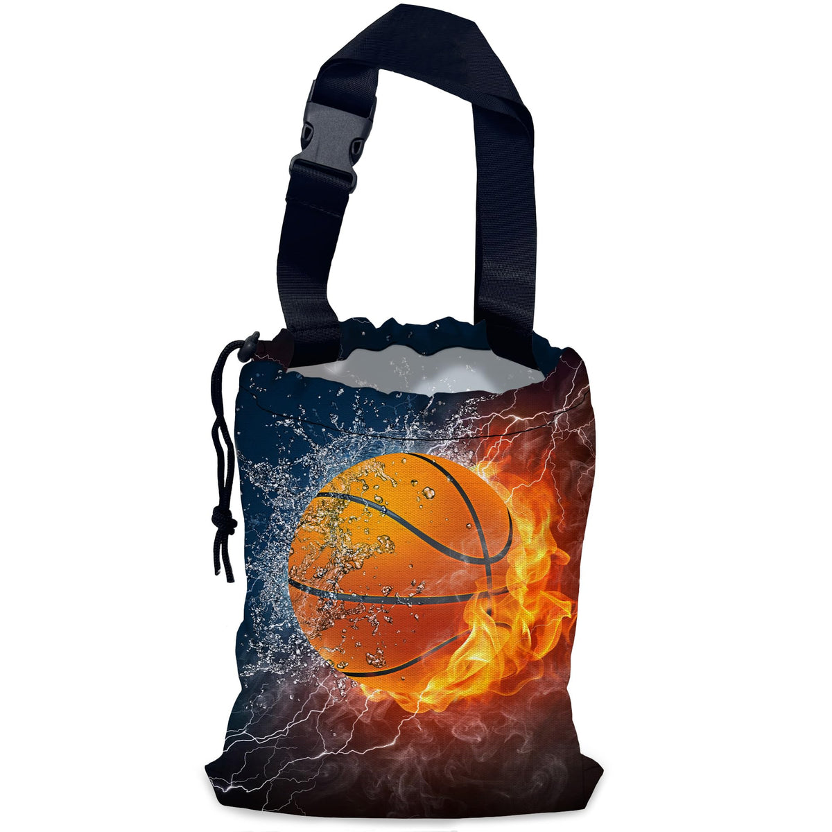 Retro Sunburst Car Garbage Bag,Colourful Sunrise Waterproof Small Car Trash Bag Hanging Back of Seat,Drawstring Hanging Car Trash Bag with Adjustable Buckle for Car Accessories