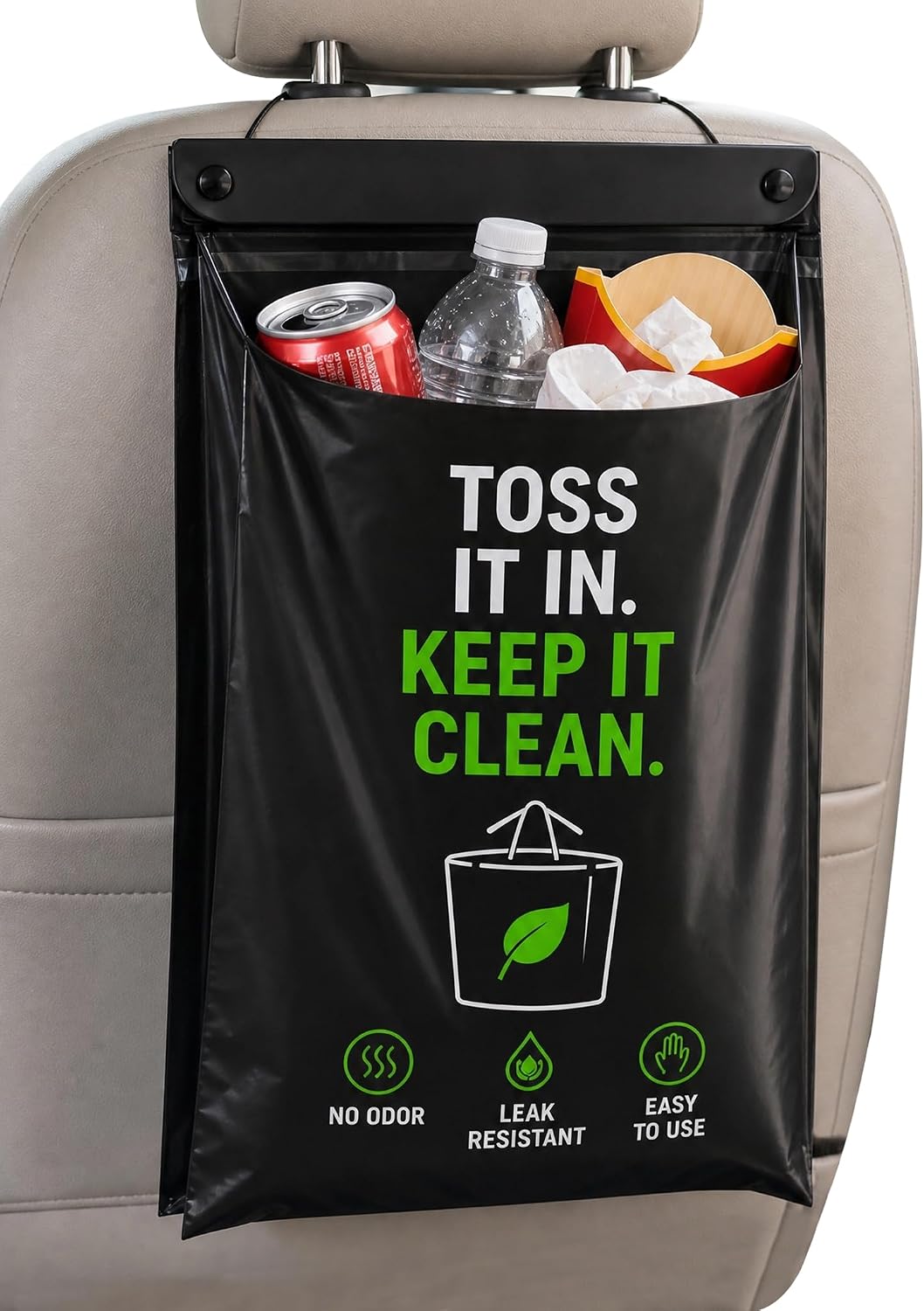 Disposable Car Trash Bag Hanging,Car Garbage Bag Leakproof, Odor Seal 50PCS